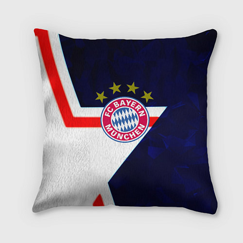 Подушка квадратная Бавария звезды геометрия / 3D-принт – фото 1