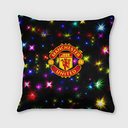 Подушка квадратная Манчестер Юнайтед праздничные огни
