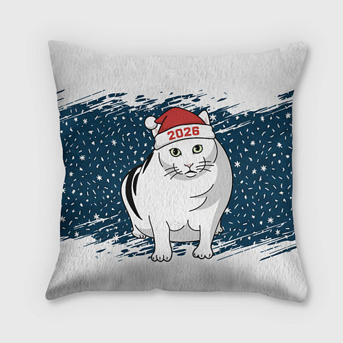 Подушка квадратная Кот Бендер - 2026 / 3D-принт – фото 1