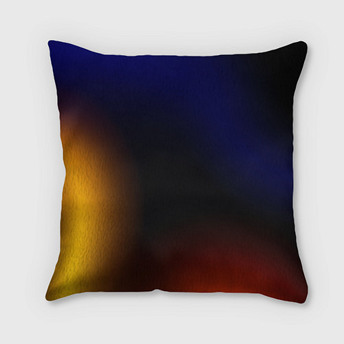 Подушка квадратная Color black red blue / 3D-принт – фото 1