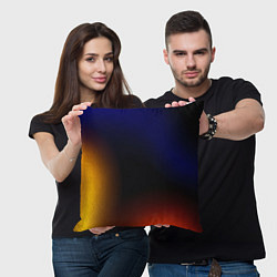 Подушка квадратная Color black red blue, цвет: 3D-принт — фото 2