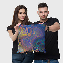 Подушка квадратная Абстрактная рябь, цвет: 3D-принт — фото 2