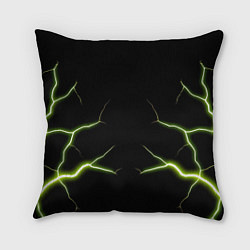 Подушка квадратная Color green black