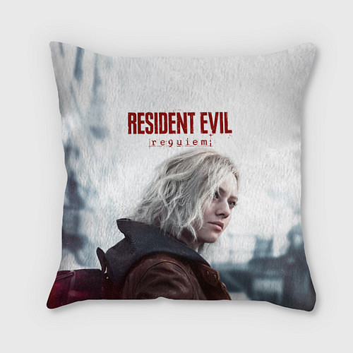 Подушка квадратная Грейс Эшкрофт Resident evil requiem / 3D-принт – фото 1