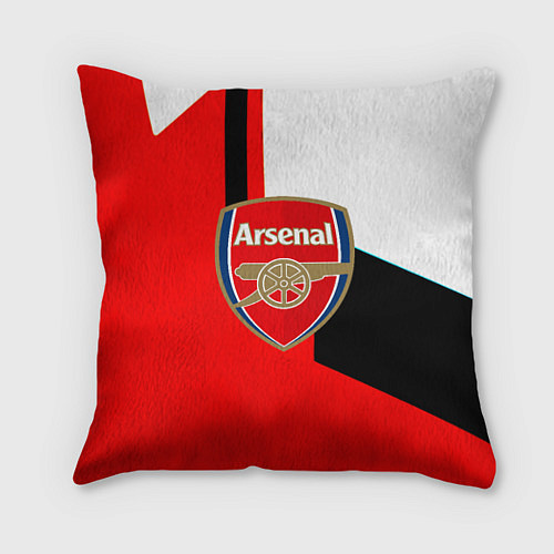 Подушка квадратная Арсенал геометрия спорт / 3D-принт – фото 1
