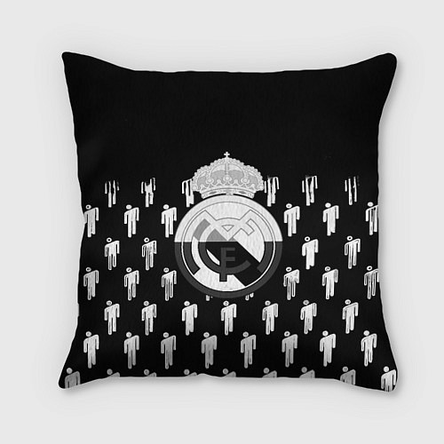 Подушка квадратная Реал Мадрид люди краски / 3D-принт – фото 1