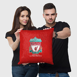 Подушка квадратная Liverpool цвета 3D-принт — фото 2