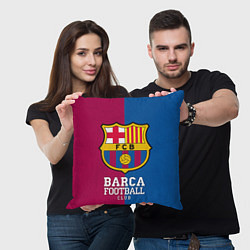 Подушка квадратная Barca Football, цвет: 3D-принт — фото 2