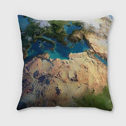 Подушка квадратная Земля, цвет: 3D-принт