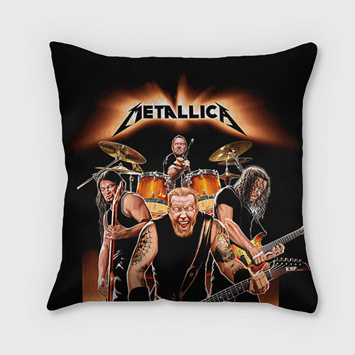 Подушка квадратная Metallica Band / 3D-принт – фото 1