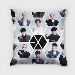 Подушка квадратная EXO Boys, цвет: 3D-принт