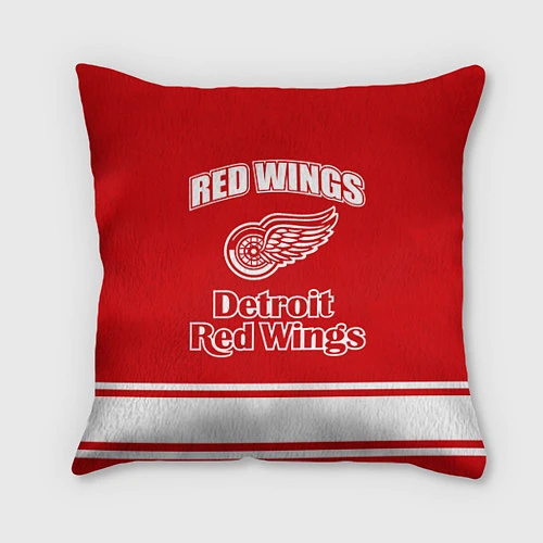 Подушка квадратная Detroit red wings / 3D-принт – фото 1