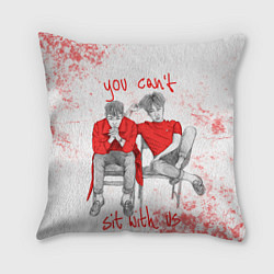 Подушка квадратная Big Bang: Sit with us, цвет: 3D-принт