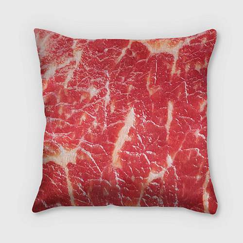 Подушка квадратная Мясо / 3D-принт – фото 1