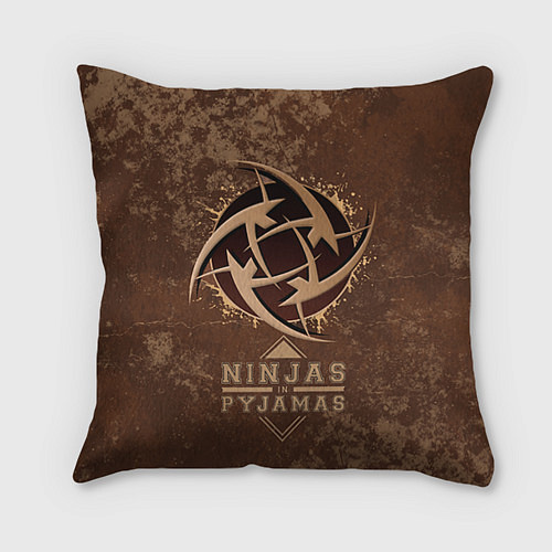 Подушка квадратная Ninjas In Pyjamas / 3D-принт – фото 1