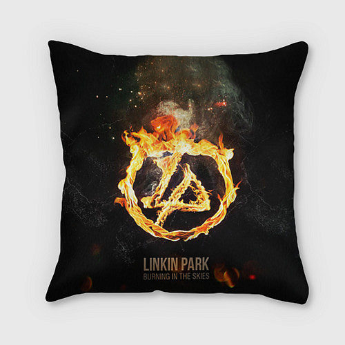 Подушка квадратная Linkin Park: Burning the skies / 3D-принт – фото 1