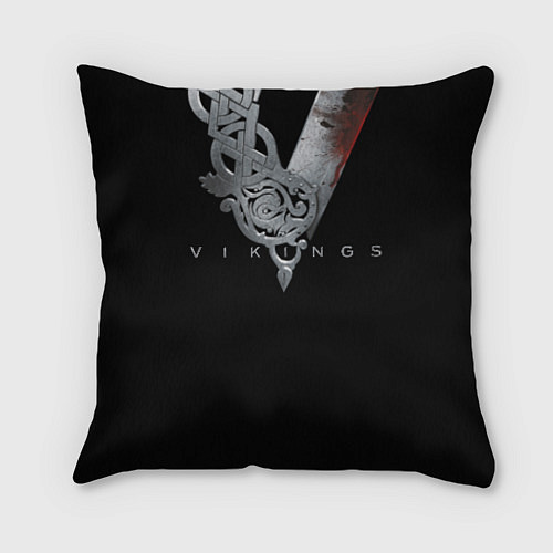 Подушка квадратная Vikings Emblem / 3D-принт – фото 1