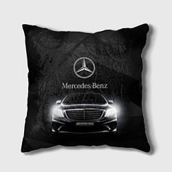 Подушка квадратная Mercedes цвета 3D-принт — фото 1