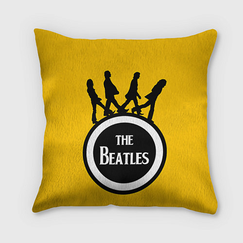 Подушка квадратная The Beatles: Yellow Vinyl / 3D-принт – фото 1
