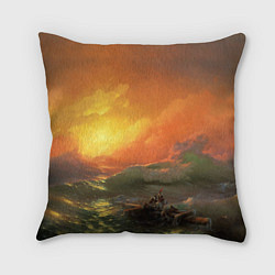 Подушка квадратная Айвазовский - 9 Вал, цвет: 3D-принт