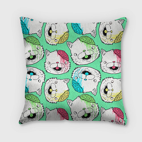 Подушка квадратная Drop Dead: Kitty Heads / 3D-принт – фото 1
