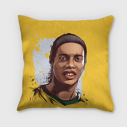 Подушка квадратная Ronaldinho Art / 3D-принт – фото 1