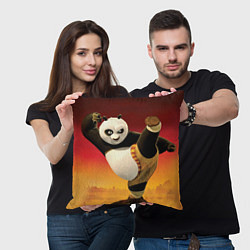 Подушка квадратная Кунг фу панда, цвет: 3D-принт — фото 2