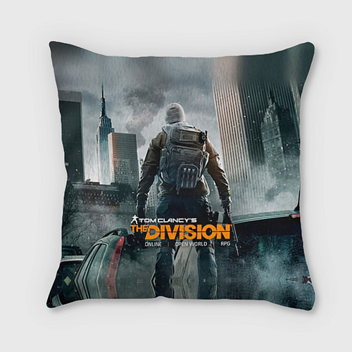 Подушка квадратная Division / 3D-принт – фото 1