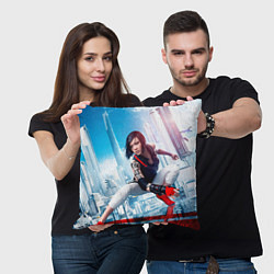 Подушка квадратная Mirror`s edge, цвет: 3D-принт — фото 2