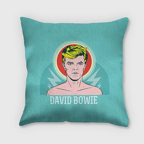 Подушка квадратная David Bowie: pop-art / 3D-принт – фото 1