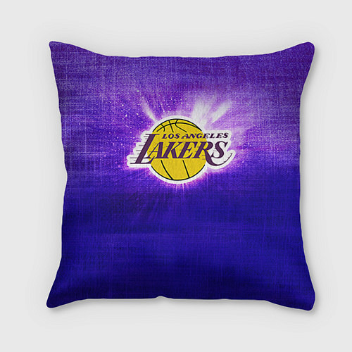 Подушка квадратная Los Angeles Lakers / 3D-принт – фото 1