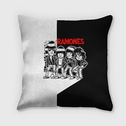 Подушка квадратная Ramones Boys, цвет: 3D-принт
