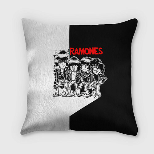 Подушка квадратная Ramones Boys / 3D-принт – фото 1