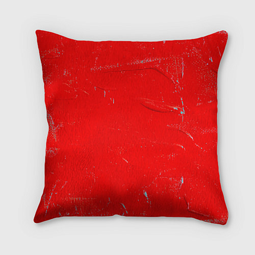 Подушка квадратная Красная краска / 3D-принт – фото 1