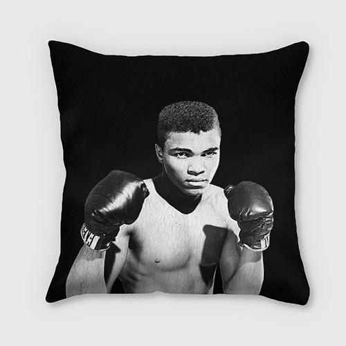 Подушка квадратная Muhammad Ali / 3D-принт – фото 1