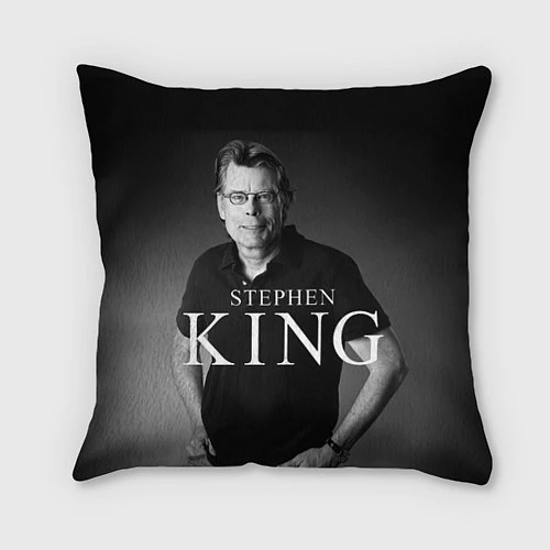 Подушка квадратная Стивен Кинг / 3D-принт – фото 1