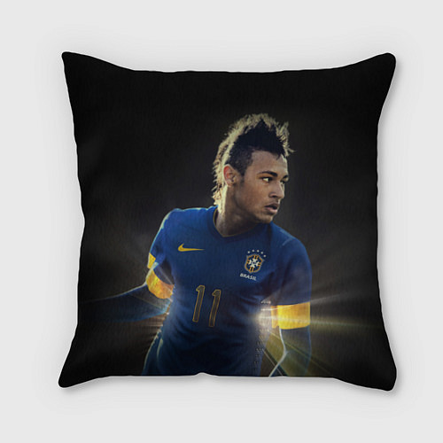 Подушка квадратная Neymar: Brasil Team / 3D-принт – фото 1