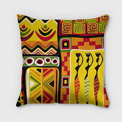 Подушка квадратная Африка, цвет: 3D-принт