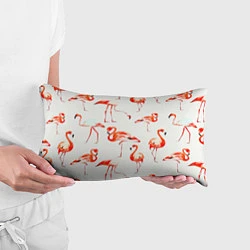 Подушка-антистресс Оранжевые фламинго, цвет: 3D-принт — фото 2