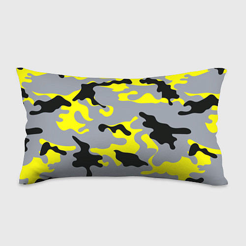 Подушка-антистресс Yellow & Grey Camouflage / 3D-принт – фото 1