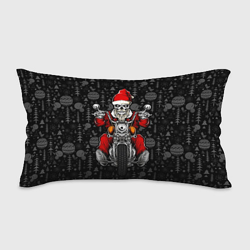 Подушка-антистресс Santa skeleton on a motorcycle / 3D-принт – фото 1