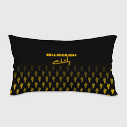 Подушка-антистресс Billie Eilish: Yellow & Black Autograph, цвет: 3D-принт