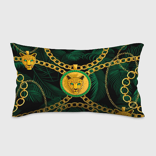 Подушка-антистресс Золотой леопард и цепь / 3D-принт – фото 1
