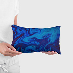 Подушка-антистресс Абстракция синяя с голубым, цвет: 3D-принт — фото 2