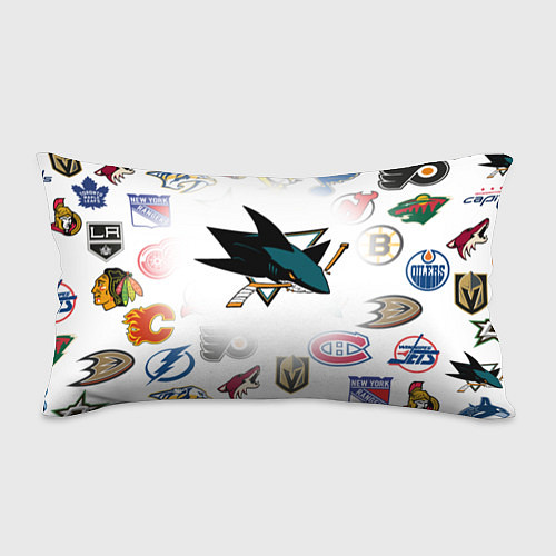 Подушка-антистресс San Jose Sharks NHL teams pattern / 3D-принт – фото 1