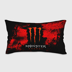 Подушка-антистресс Red grunge monster energy, цвет: 3D-принт