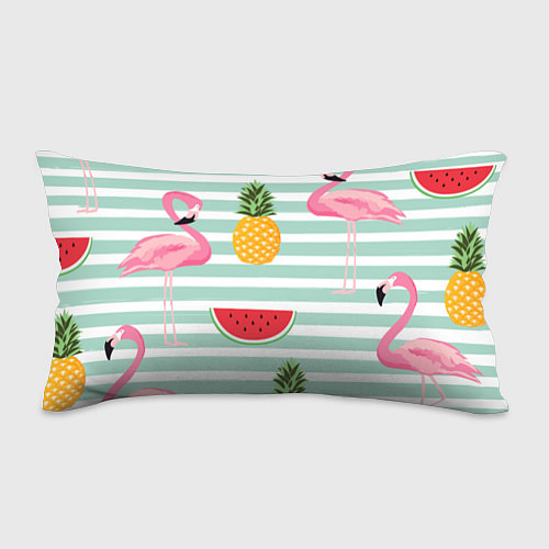 Подушка-антистресс Фламинго и фрукты / 3D-принт – фото 1