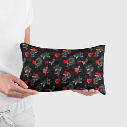 Подушка-антистресс Красные цветы, цвет: 3D-принт — фото 2