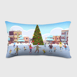 Подушка-антистресс Новогодний каток, цвет: 3D-принт