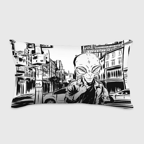 Подушка-антистресс Портрет пришельца в Нью Йорке / 3D-принт – фото 1